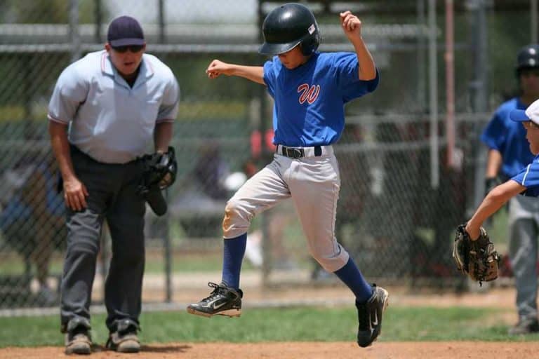 boy playing baseball