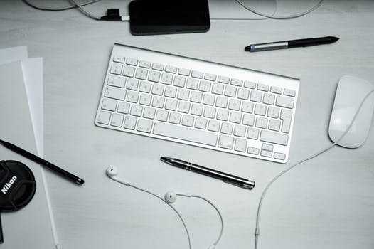 pen and keyboard