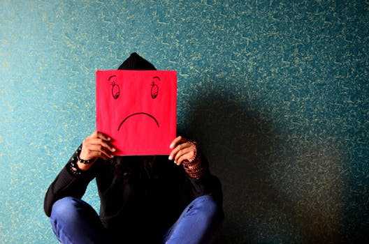man with a sad face